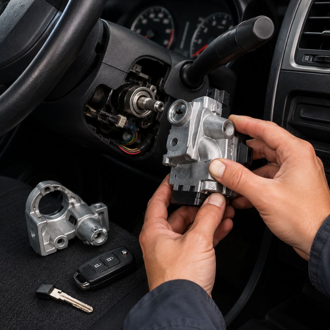 Car Key Will Not Turn in the Ignition car key wont turn in ignition, ignition barrel and key in hand